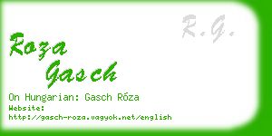 roza gasch business card